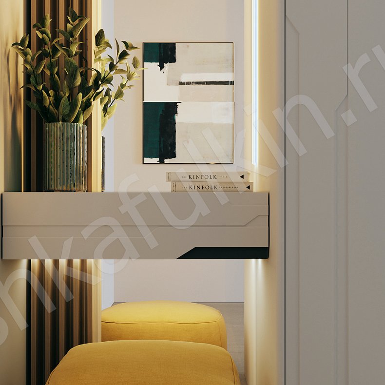 Прихожая Маттео Белый Светлые Серый Современный 4х створчатые Прихожая Для вещей 6