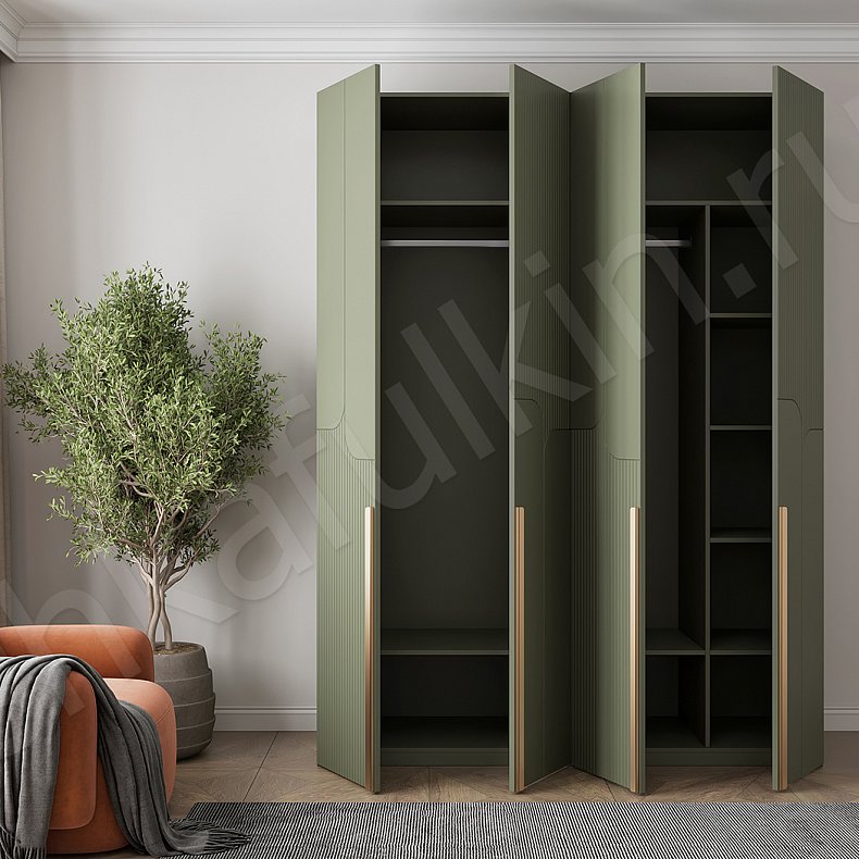 Изображение Шкаф Амадео Современный 4х створчатые Гостиная Для вещей 6