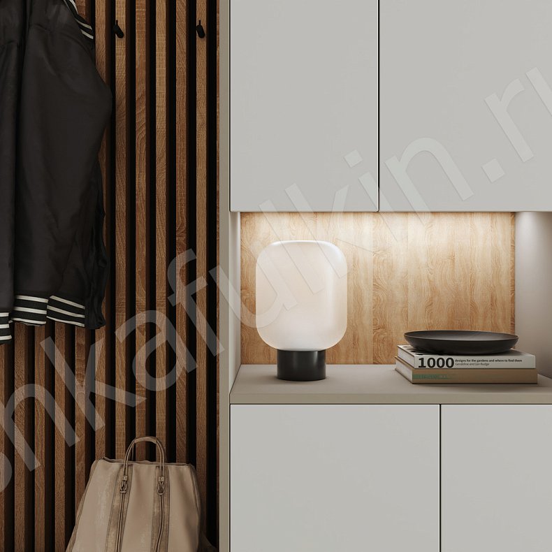 Изображение Прихожая Донни Древесный Белый Черный Серый Светлые Темные Скандинавский 2х створчатые Прихожая Для вещей 11