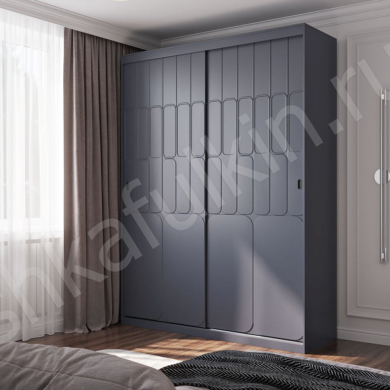 Корпусный шкаф-купе Битман Темные Современный 2х створчатые Гостиная Для вещей