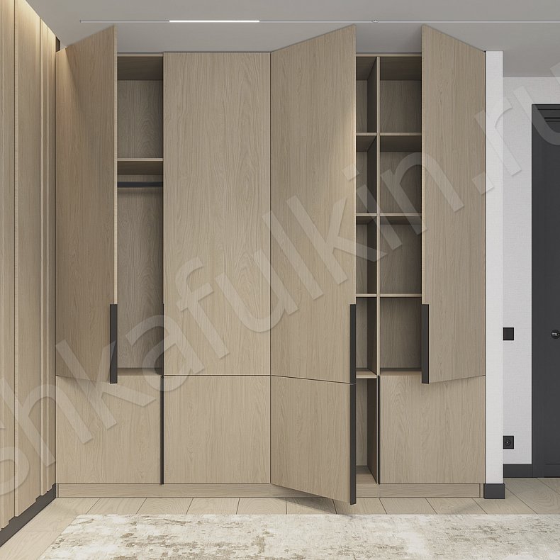 Изображение Гарнитур Аспект Древесный Светлые Современный 4х створчатые Спальня Для вещей 4