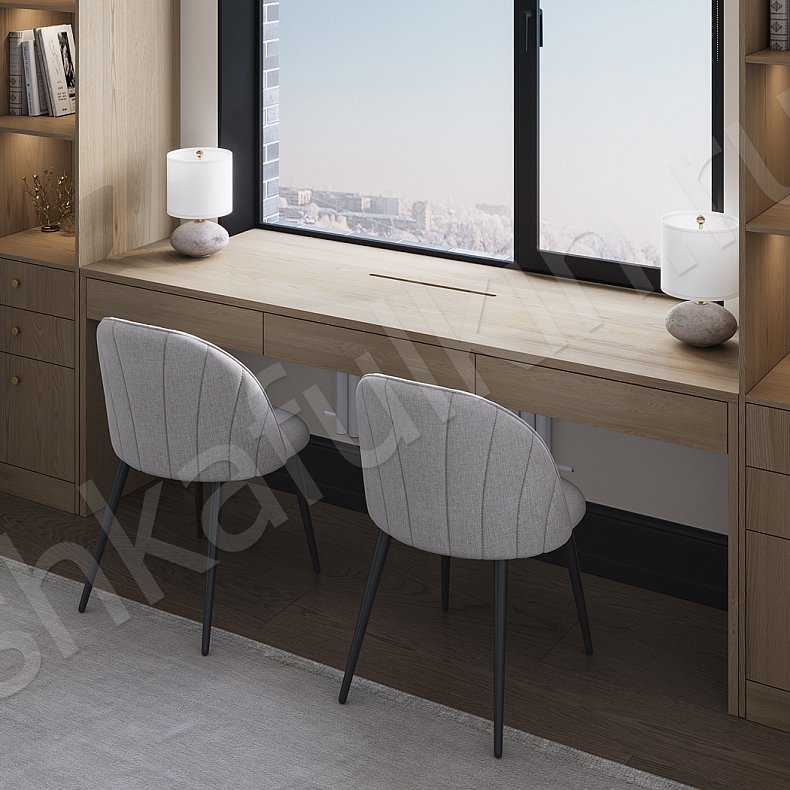 Гарнитур Маурис Светлые Синий Цветной Современный 3х створчатые Спальня Для вещей Для декора Для книг Для белья 8