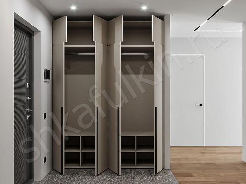 Изображение цвета Прихожая 4 двери Симпле Светлые Минимализм 4х створчатые Прихожая 