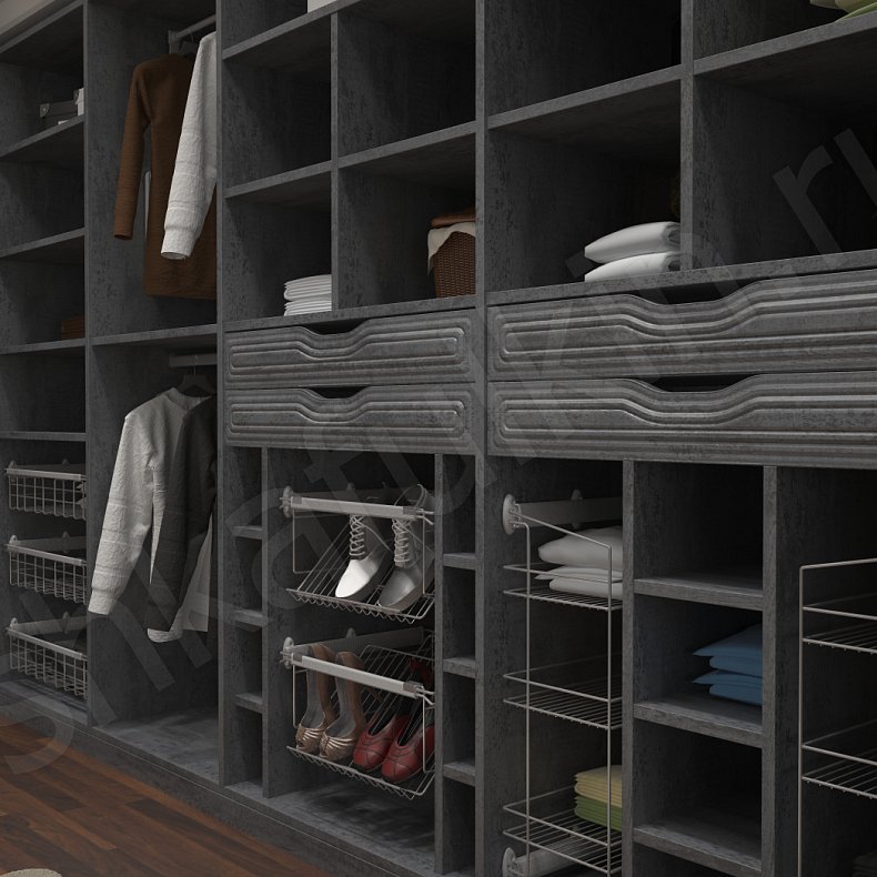 Гардеробная Мигель Темные Модерн  Гардеробная  4