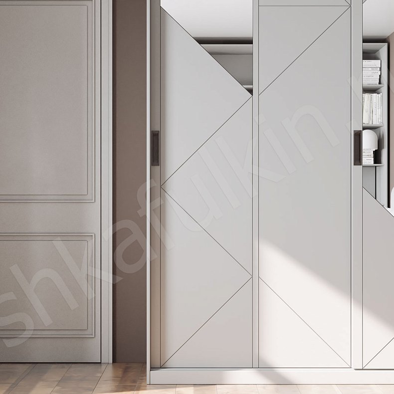 Изображение Шкаф-купе Капелла Белый Современный 2х створчатые Спальня Для вещей 2