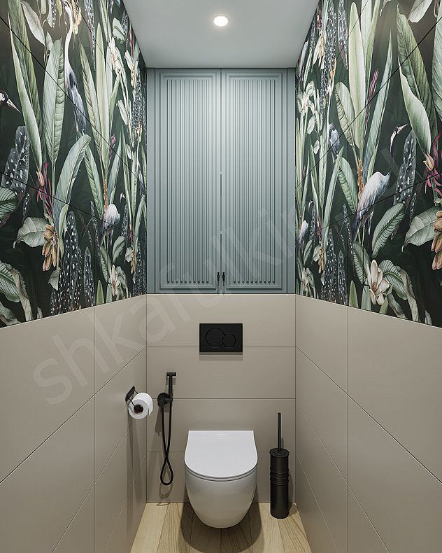 Мебель в санузел Мельпомена Зеленый Светлые Цветной Современный 2х створчатые  Для вещей Для белья 3