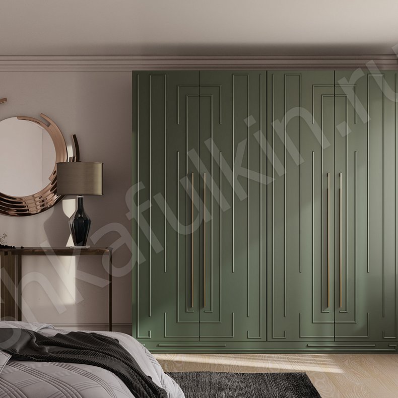 Шкаф Воланд Зеленый Модерн 4х створчатые Спальня Для вещей 1