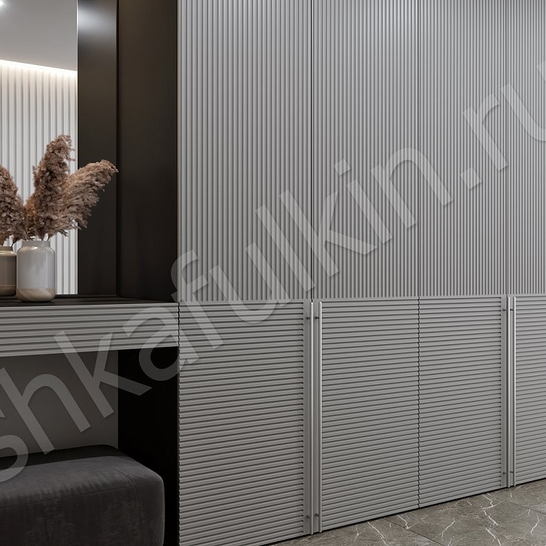 Изображение Прихожая Шондер Светлые Серый Хай-тек 4х створчатые Прихожая Для вещей 2