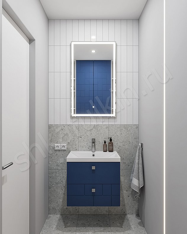 Мебель в санузел Честер Синий Светлые Современный   Для вещей