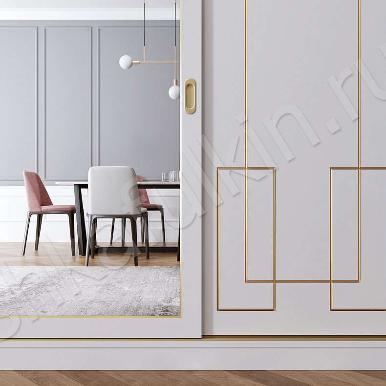 Корпусный шкаф-купе Маренго Золото Модерн 2х створчатые Гостиная Для вещей 13