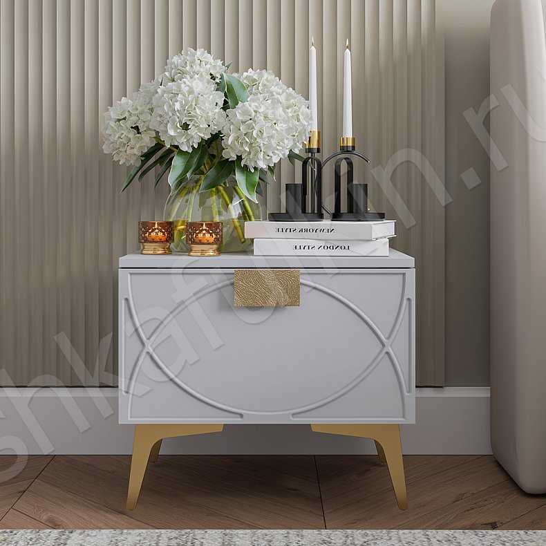 Гарнитур Арива Белый Розовый Светлые Неоклассика 4х створчатые Спальня Для белья 9