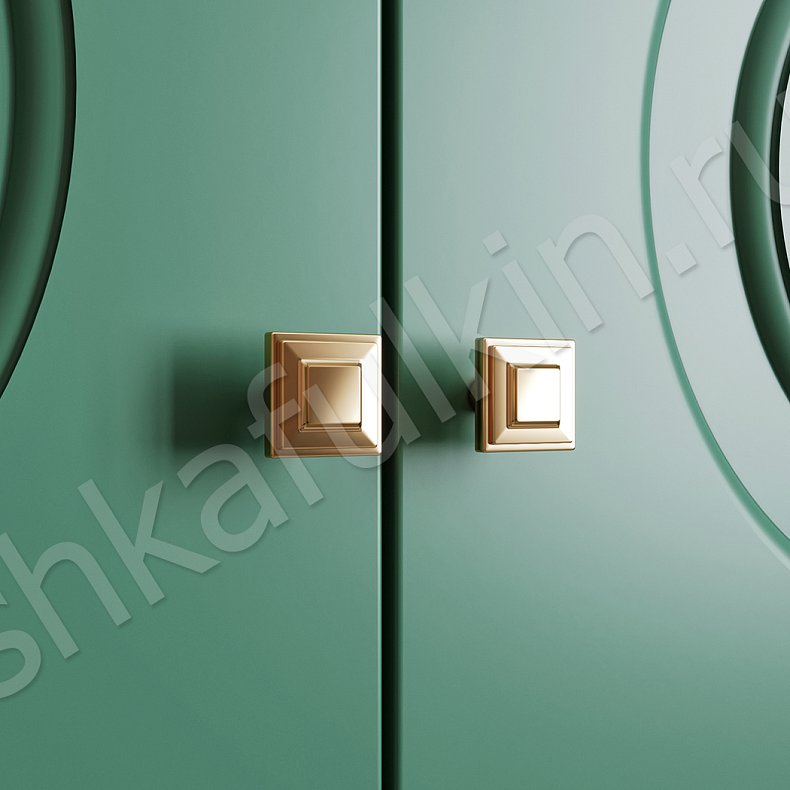 Распашной встроенный шкаф Тофиро Зеленый Светлые Цветной Модерн 6и створчатые Спальня Для вещей 5