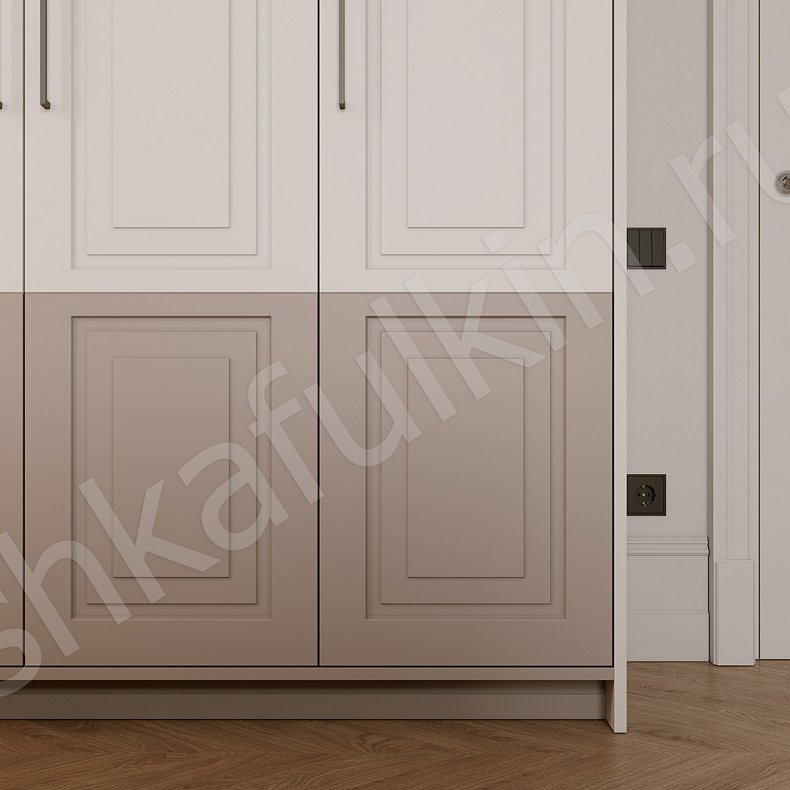 Изображение Гарнитур Люмьер Светлые Коричневый Неоклассика 4х створчатые Спальня Для вещей 5