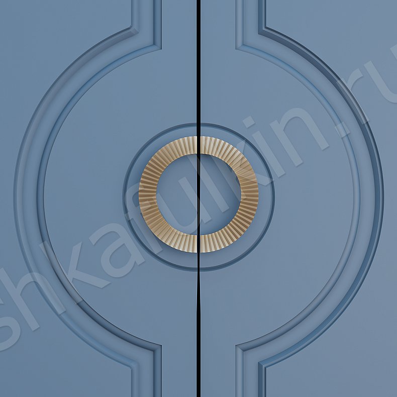 Прихожая Аврора Белый Цветной Синий Светлые Неоклассика 2х створчатые Прихожая Для вещей 9