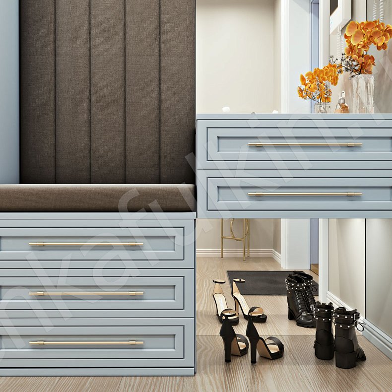 Прихожая Эверест Светлые Серый Неоклассика 2х створчатые Прихожая Для вещей 2