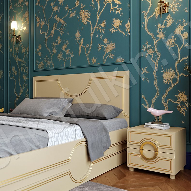 Изображение Спальный гарнитур София Черный Коричневый Светлые Темные Золото Классика 6и створчатые Спальня Для вещей 11