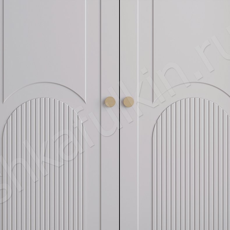 Изображение Шкаф Маурис Белый Неоклассика 5и створчатые Гостиная Для книг Для декора Для вещей 5