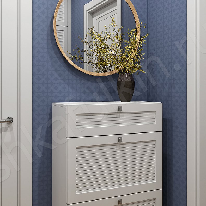 Прихожая Молли Светлые Белый Минимализм 4х створчатые Прихожая Для вещей 4