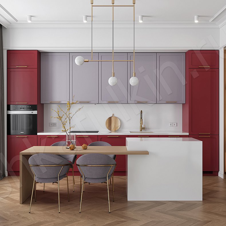 Кухня Визионни Светлые Цветной Красный Зеленый Современный   Для декора Для посуды 1