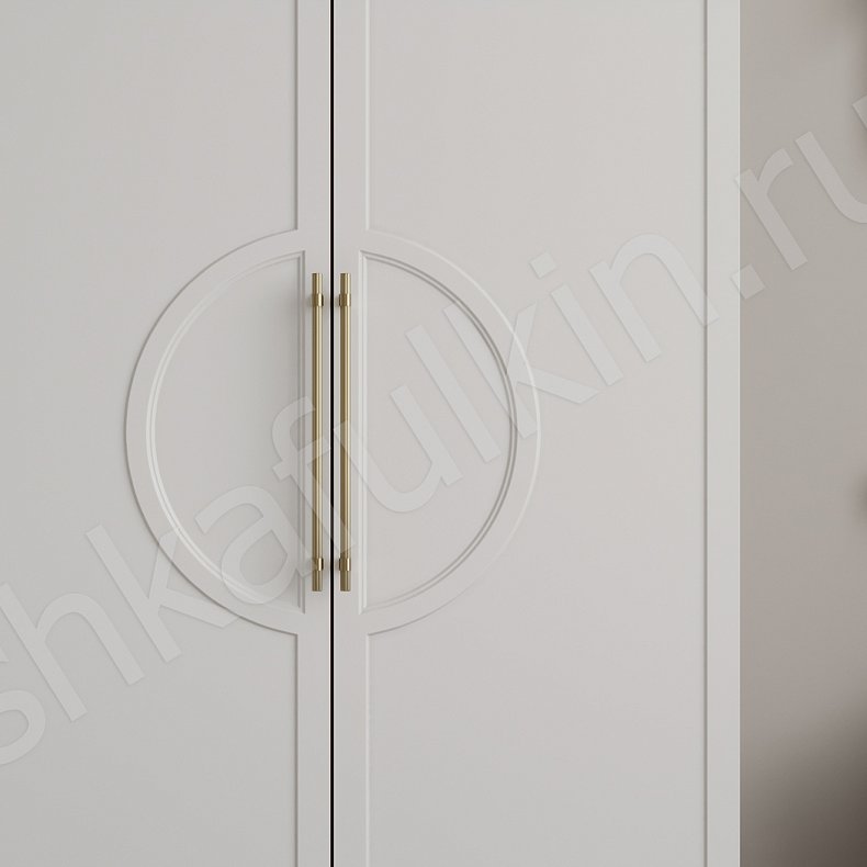 Шкаф Омега Светлые Белый Неоклассика 4х створчатые Спальня Для вещей Для белья 4