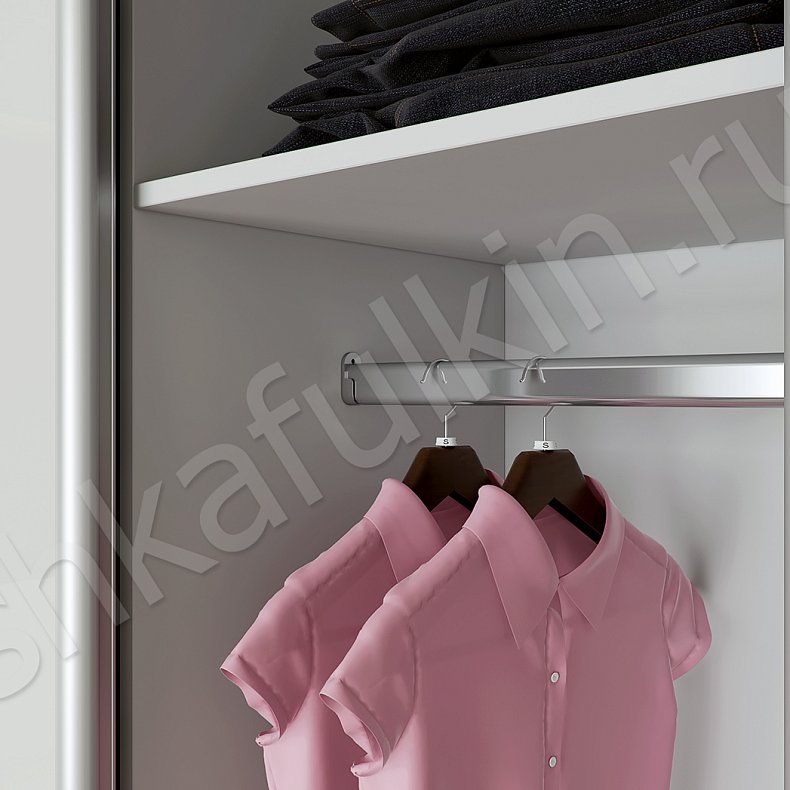 Шкаф-купе Плюмерия Светлые Белый Современный 3х створчатые Спальня Для вещей 4