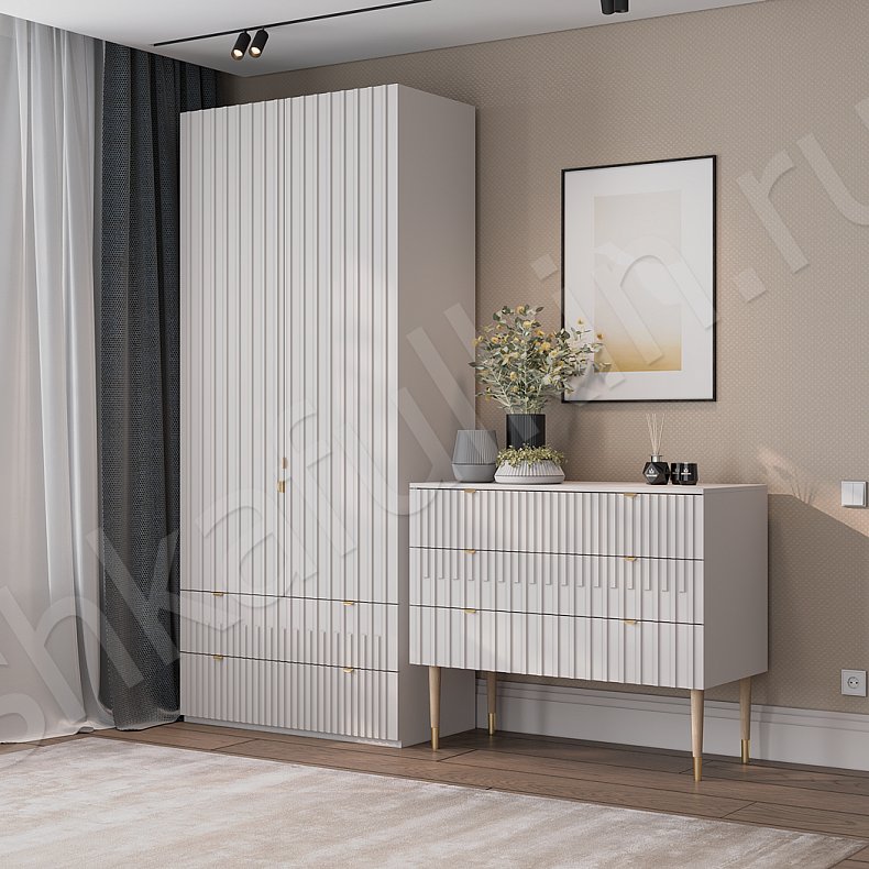 Гарнитур Кавалли Белый Модерн 2х створчатые Спальня Для вещей 1