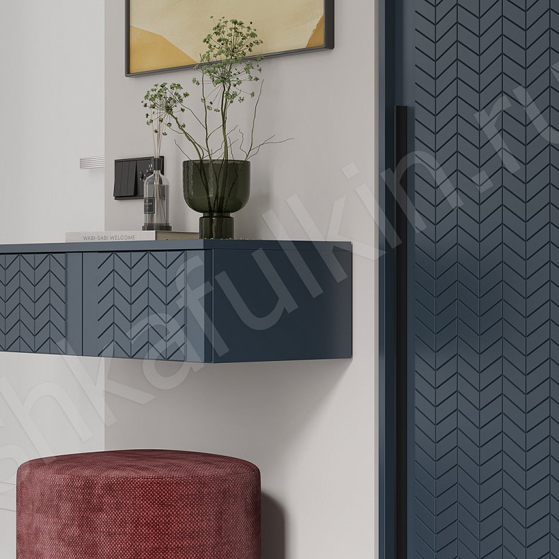 Изображение Шкаф-купе Мелисса в прихожую Темные Серый Современный 2х створчатые Коридор Для вещей 3