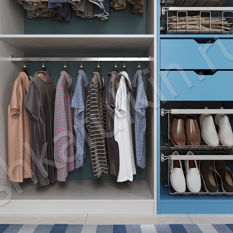 Изображение Гардеробная Британи Синий Гардеробная 3