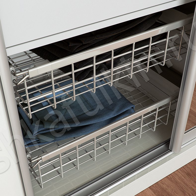 Шкаф-купе Плюмерия Светлые Белый Современный 3х створчатые Спальня Для вещей 5