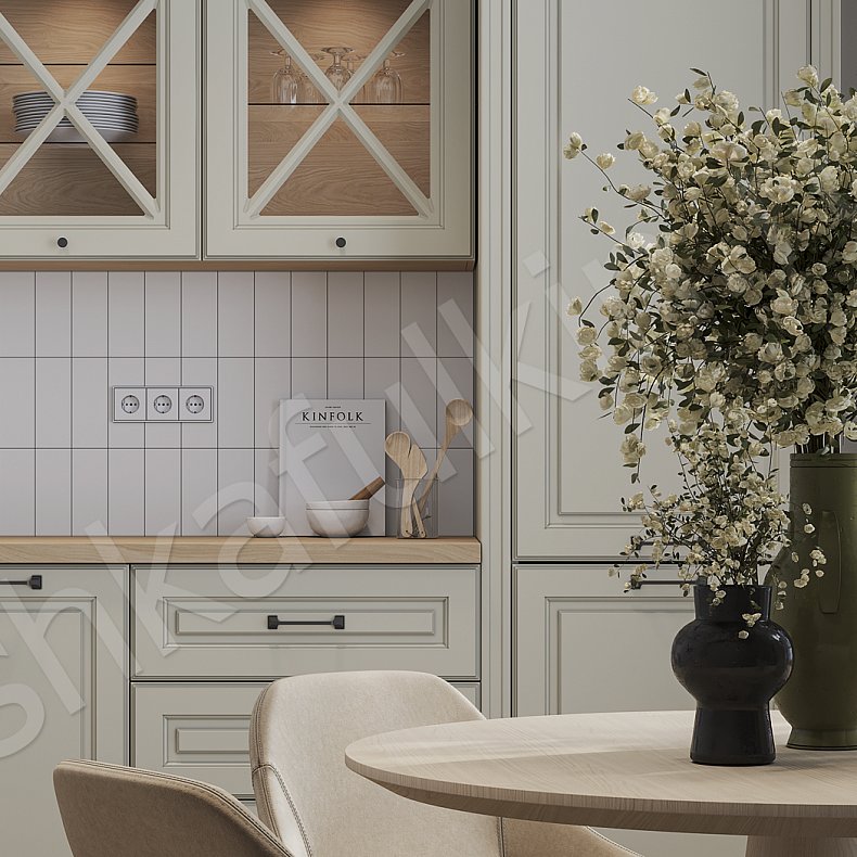 Изображение Кухня Палетта Зеленый Светлые Прованс   Для посуды Для декора 1