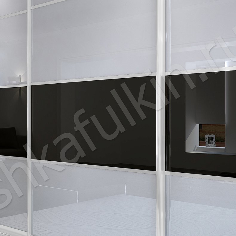 Изображение Корпусный шкаф-купе Дафнис Белый Светлые Хай-тек 3х створчатые Гостиная Для вещей 10