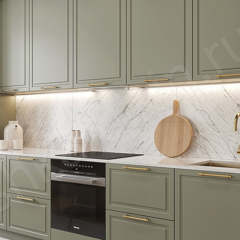 Кухня Брикелл Зеленый Светлые Белый Классика   Для посуды 4