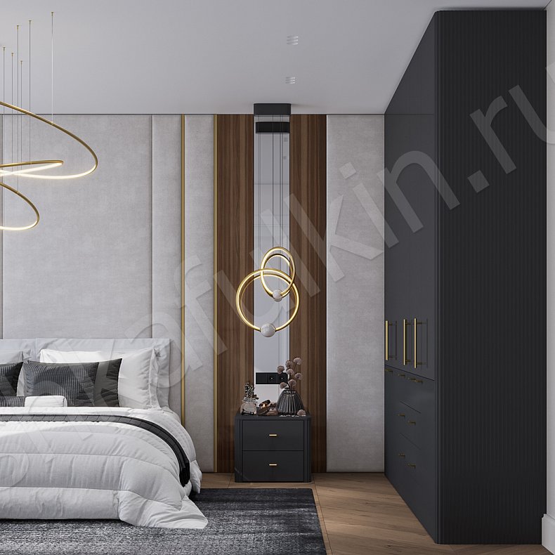 Изображение Гарнитур Полли Черный Цветной Коричневый Светлые Темные Минимализм 4х створчатые Спальня Для белья Для вещей 2