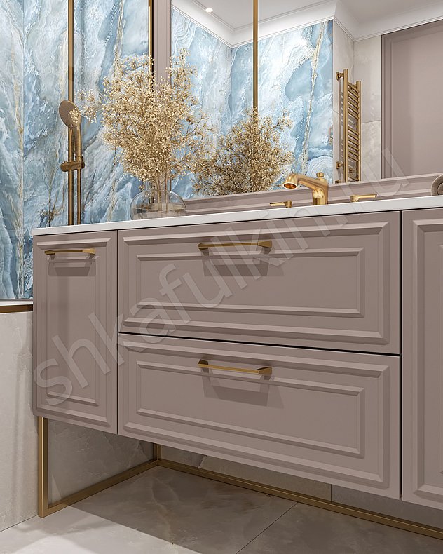 Мебель в санузел Агата Светлые Коричневый Неоклассика   Для декора Для белья 3