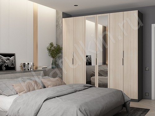 Изображение цвета Шкаф Аксель Белый  4х створчатые Спальня 