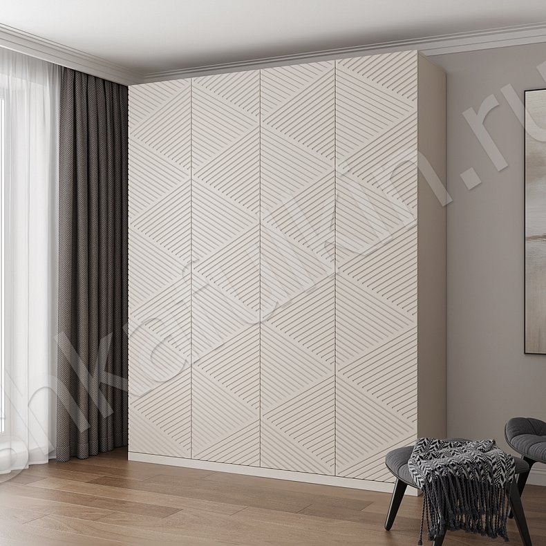 Шкаф Монтелли Светлые Белый Современный 4х створчатые Гостиная Для вещей