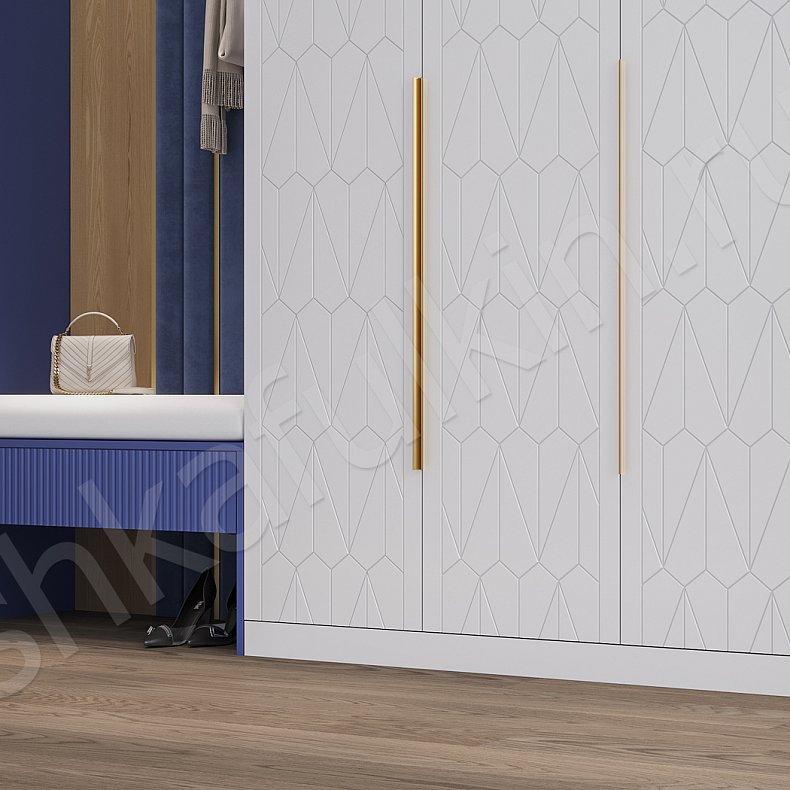 Прихожая Космо Белый Цветной Синий Светлые Темные Современный 3х створчатые Прихожая Для вещей 5