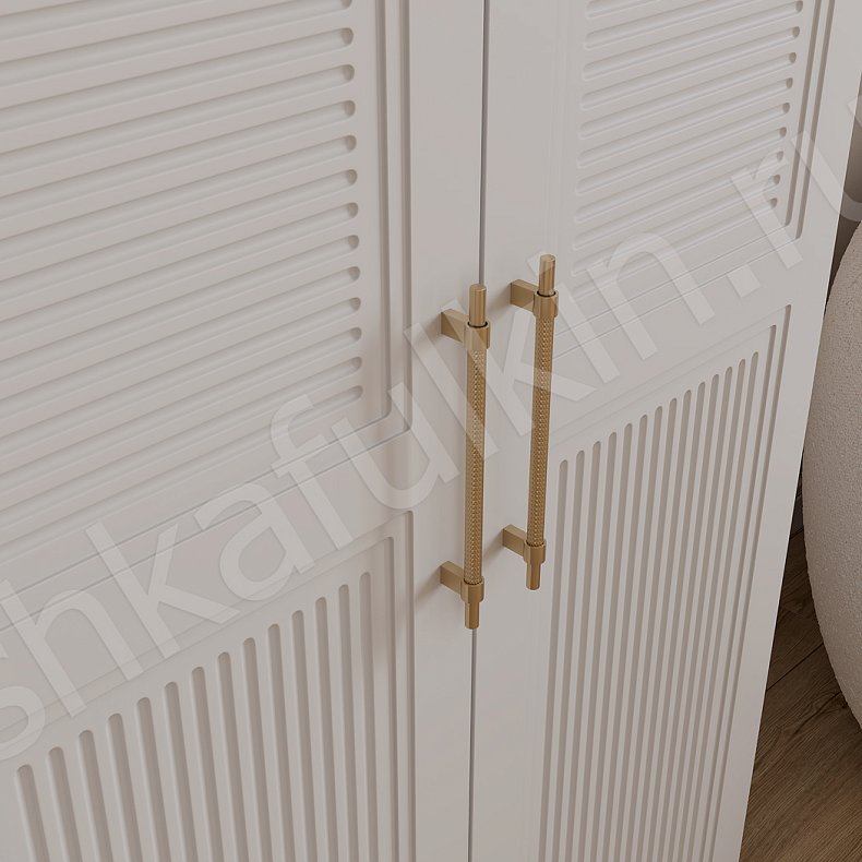 Шкаф Каспий Светлые Белый Современный 4х створчатые Гостиная Для вещей 3