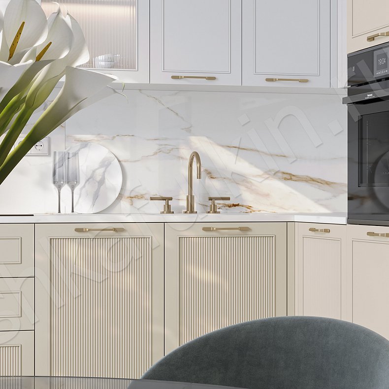 Кухня Ангурия Коричневый Цветной Красный Светлые Современный   Для посуды 10