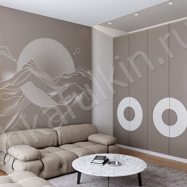 Шкаф Меридиан Белый Цветной Коричневый Серый Светлые Современный 4х створчатые Спальня Для вещей 8