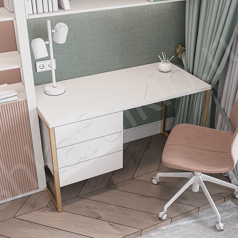 Изображение Детская Ариэль Розовый Светлые Неоклассика 4х створчатые Детская Для книг Для вещей 14