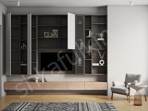 Изображение цвета Стенка Арли Древесный  6и створчатые  Под ТВ