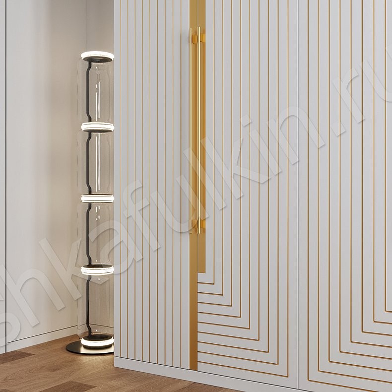 Шкаф Болеро Белый Черный Золото Модерн 4х створчатые Гостиная Для вещей 10