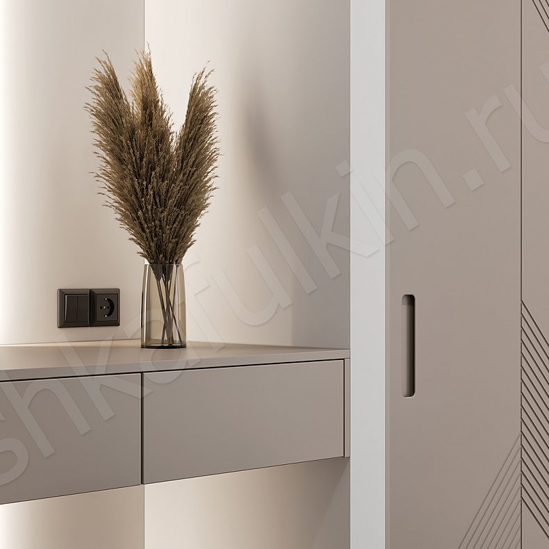 Прихожая Фернандо Светлые Коричневый Неоклассика 4х створчатые Коридор Для вещей 3