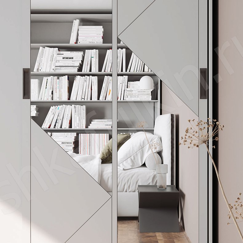 Изображение Шкаф-купе Капелла Белый Современный 2х створчатые Спальня Для вещей 4