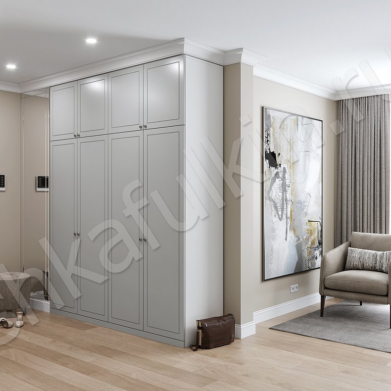 Прихожая Сидней Цветной Серый Светлые Зеленый Современный 4х створчатые Прихожая Для вещей 2