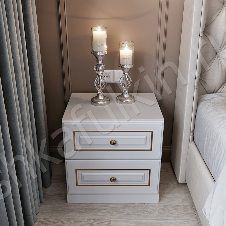 Изображение Гарнитур Примадонна Золото Белый Классика 4х створчатые Спальня Для вещей 3