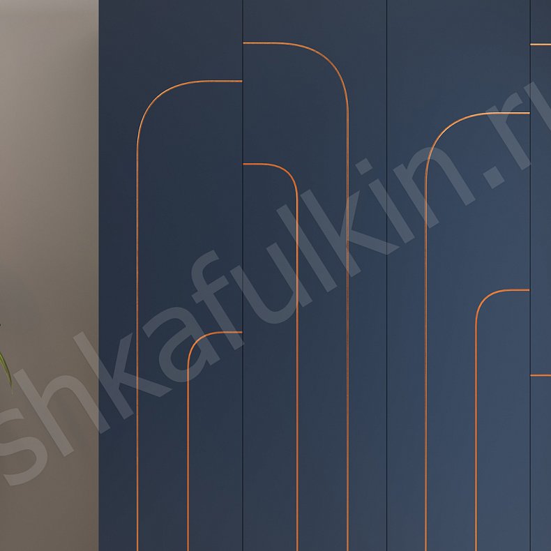 Шкаф Лакруа Золото Современный 4х створчатые Гостиная Для вещей 6