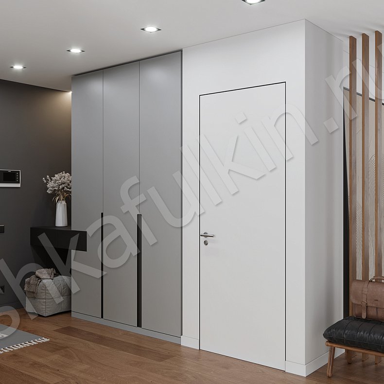 Изображение Шкаф в прихожую Амиго Черный Светлые Серый Минимализм 3х створчатые Прихожая Для вещей 2