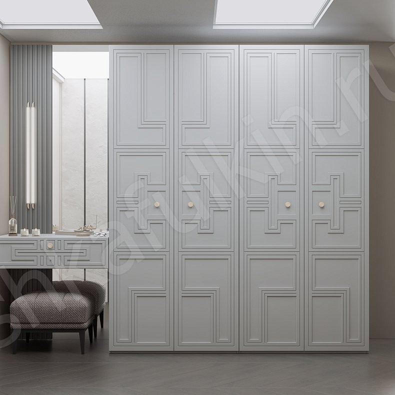 Прихожая Страдивари Белый Светлые Неоклассика 4х створчатые Прихожая Для вещей